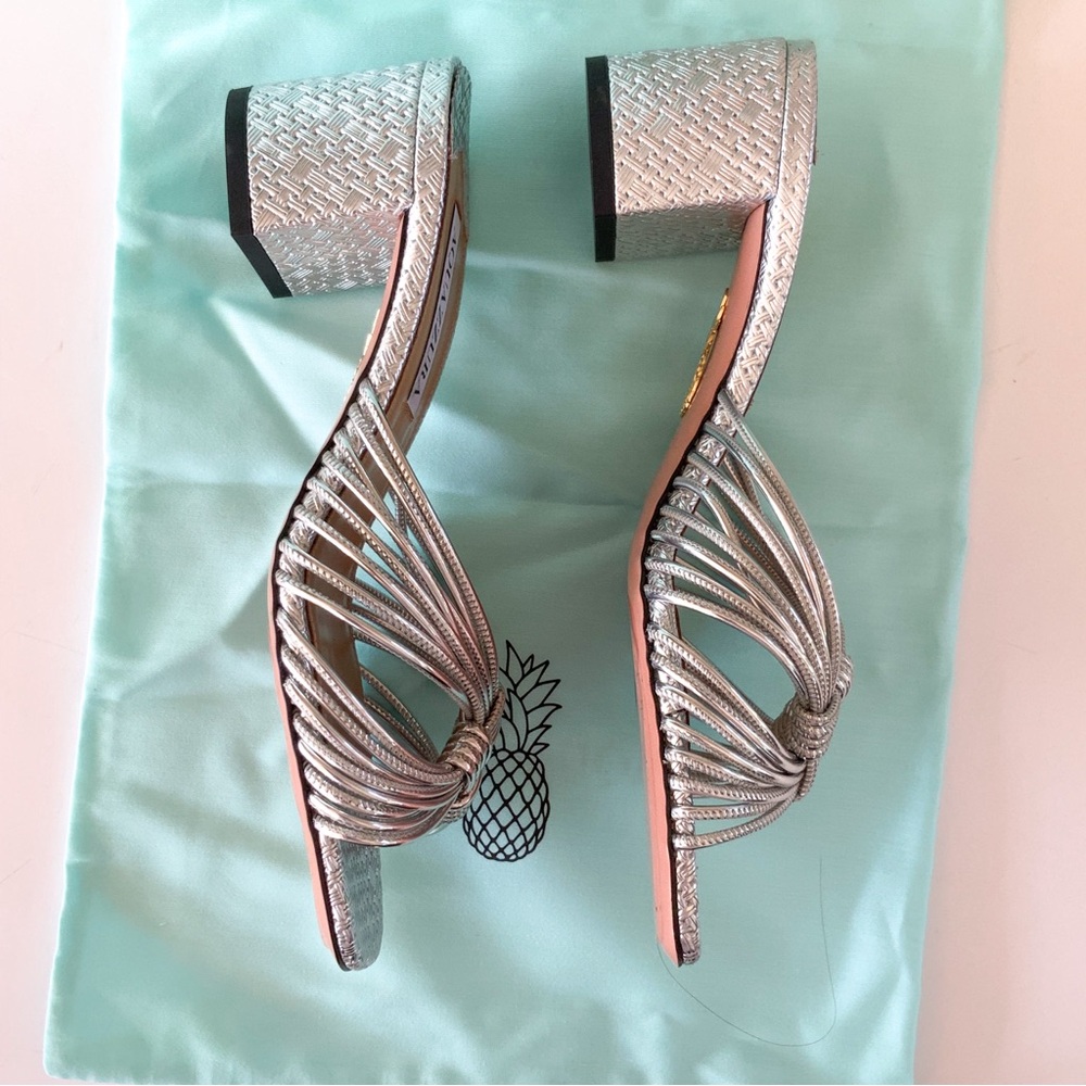 Aquazzura Silver Sandals - Picture 3 of 12